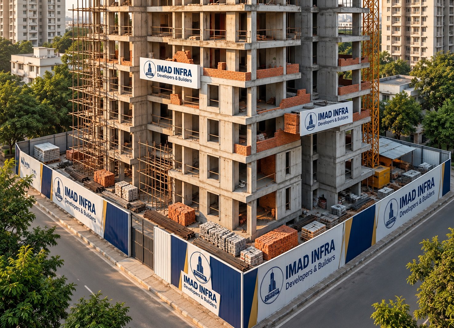 Residential building in Indian urban setting